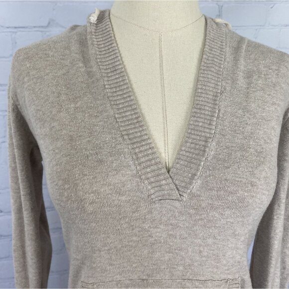 ⭐ 3/$15 Vintage Y2K Ashley Medium Tan Pink Hooded Sweatshirt With Pouch Pocket - Picture 3 of 8